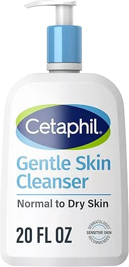 Cetaphil Face Wash, Hydrating Gentle Skin Cleanser for Dry to Normal Sensitive Skin, NEW 20oz, Fragrance Free, Soap Free and Non-Foaming